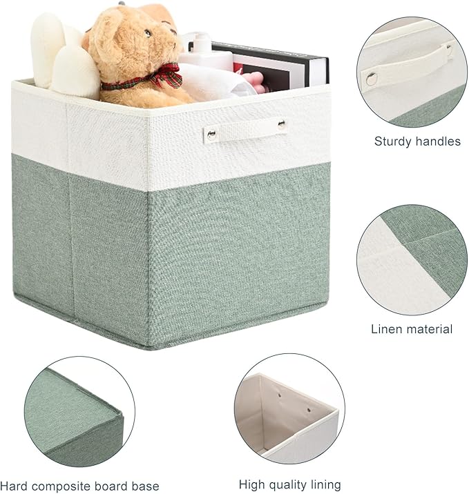 13 x 13 Inch Fine Linen Storage Bins - Image 4