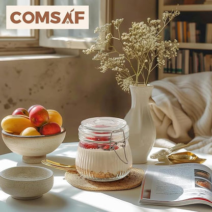 ComSaf Airtight Glass jar with lid 17oz, Glass Storage Containers with Lids - Image 7