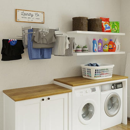 brightmaison BGT Wash Clothes Drying Rack Wall Mount Laundry Room Organizer - Image 2