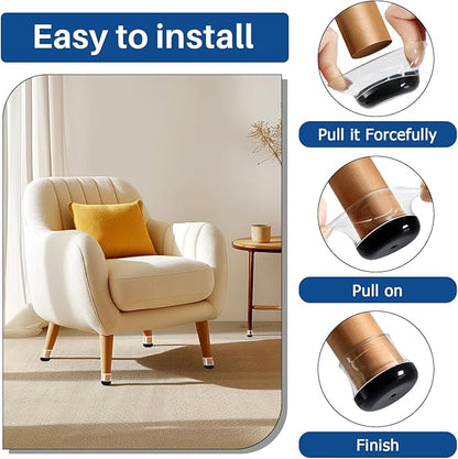28 Pcs Chair Leg Sliders for Carpet, Round Chair Glides, Silicone Furniture Leg - Image 5