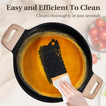 NEWBULIG 25-Piece Nonstick Cookware Set, Granite Pots and Pans - Image 3