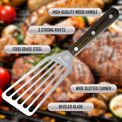 2 Pack Fish Spatula Stainless Steel，Flexible Metal Spatula Perfect - Image 7