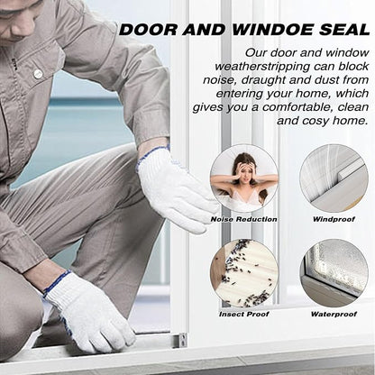 3Pcs×196" Wedge Weather Stripping Door Seal Strip - Image 7