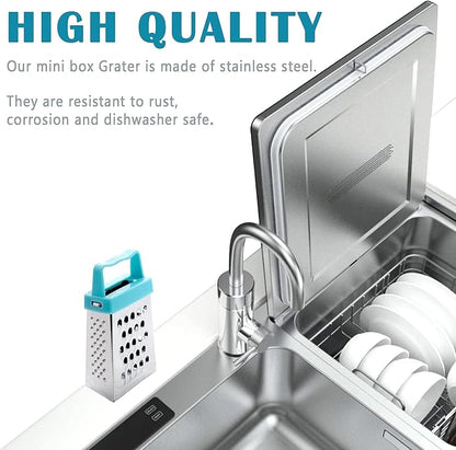 3Pcs Mini Cheese Grater, Professional Box Grater, Stainless Steel - Image 4
