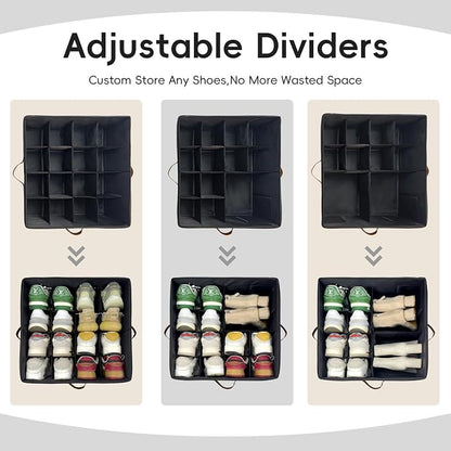 Shoe Organizer for Closet, 3 Pack Shoe Storage Bins - Image 4