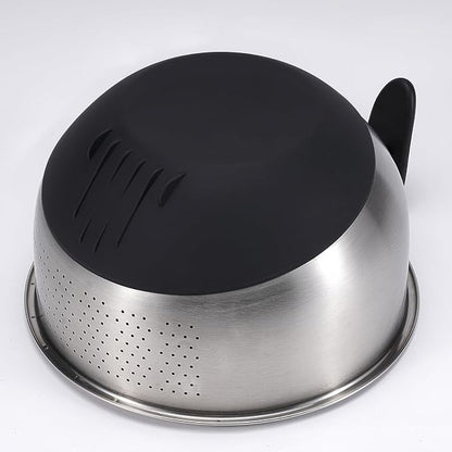Rice Strainer Bowl Quinoa Washer whit Handle Stainless Steel Colander Versatile - Image 5