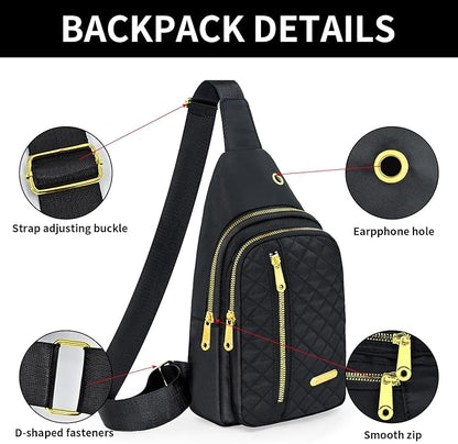 Small Sling Bag For Women Men Casual Crossbody Sling Backpack