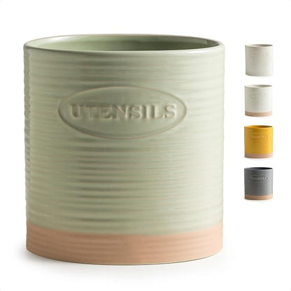 YHOSSEUN Kitchen Utensil Holder, Ceramic Utensil Holder by YHOSSEUN