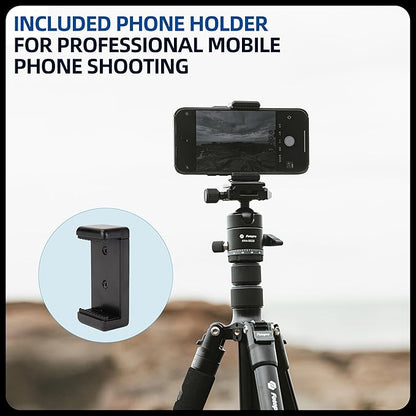 Fotopro 73" Camera Tripod, Aluminum Compact Travel Tripod and Monopod with 360° Ball Head Quick Release Plate, Professional Camera Tripod for DSLR, A4I A5I (Blue, 73 Inch)