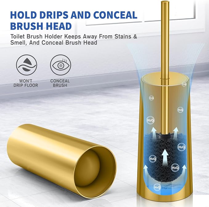 Toilet Brush and Holder, Toilet Brush Stainless Steel, Toilet Bowl Brush - Image 5