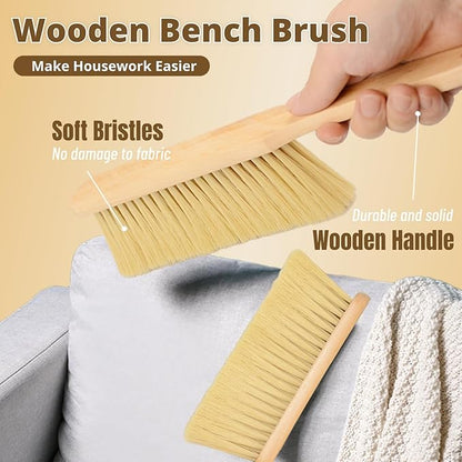 2 Pieces Woooden Dust Brush Hand Broom Bench Brush - Image 2