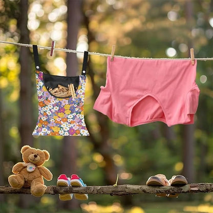 2 Pcs Pin Bag, Hippie Flower Print Hanging Bag - Image 3