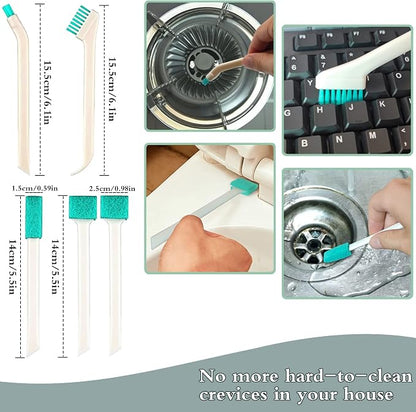 18 Pcs Small Household Cleaning Brushes by ELEMGULY, Deep Detail Crevice Brush - Image 3