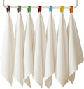 7-Pack Flat Flour Sack Towels – 100% Cotton Kitchen Dish & Tea Towels for Crafting, Embroidery, Baking & Bread Proofing – Thick, Absorbent, Quick-Drying – White (28x28)