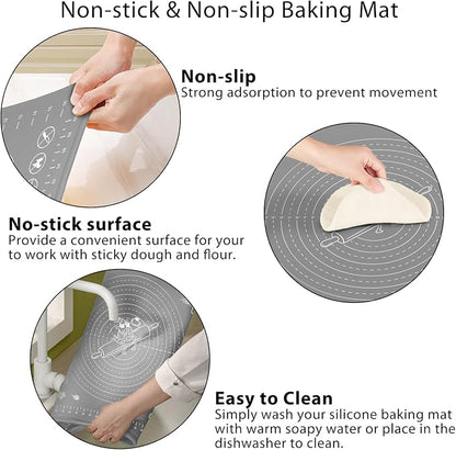 Silicone Pastry Mat 28" x 20" Extra Thick Non Stick Baking Mat - Image 3