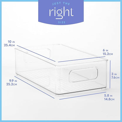 Plastic Food Storage 2 Pack Clear Container Bin - Image 3