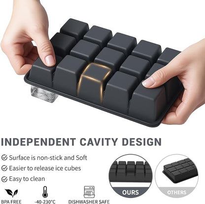 Silicone Ice Cube Tray 3 Pack - Image 2