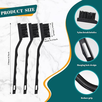 24 Pcs Mini Nylon Brush Set, Nylon Scratch Brush - Image 2