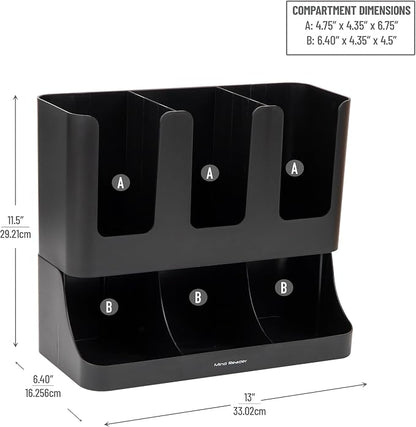 Mind Reader Cup and Condiment Station, 13 Inch Countertop Coffee Bar Organizer - Image 3