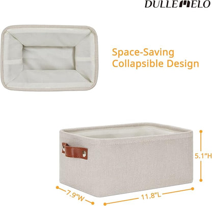 DULLEMELO Small Storage Basket for Shelves, Small Fabric Collapsible - Image 9