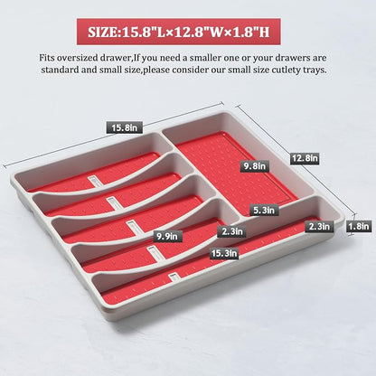 Silverware Organizer with Cutlery Icons，Silverware Tray - Image 3