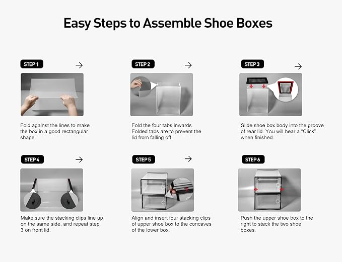 Kuject X-Large Shoe Storage Boxes Organizers Clear Plastic Stackable 12 Pack - Image 8