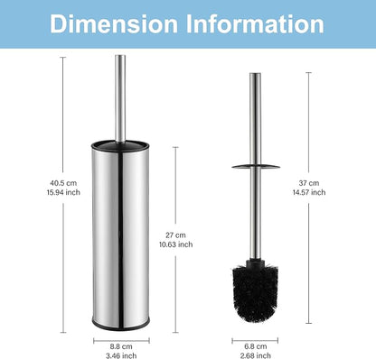 BGL Chrome Toilet Brush and Holder, Stainless Steel Toilet Brushes - Image 6