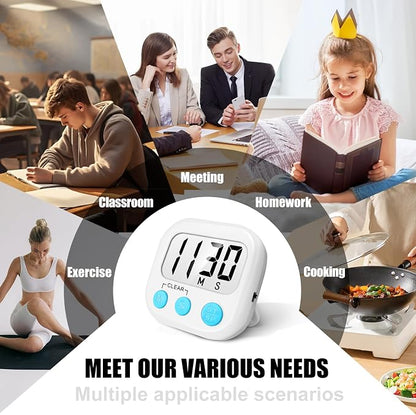 6 Pack Digital Kitchen Timers for Cooking Magnetic Timer for Cooking Loud Alarm - Image 5