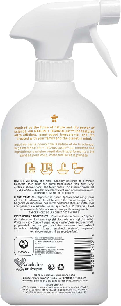 ATTITUDE Bathroom Cleaner Spray, EWG Verified, Plant-Based & Vegan, Safe - Image 7
