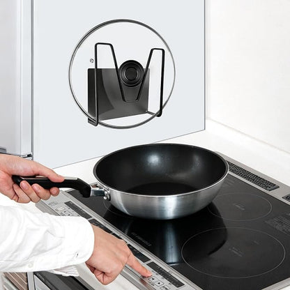 2 Pack Magnetic Pot Lid Holder, Organizer Hanging Saucepan Lid Metal Pot Lid - Image 3