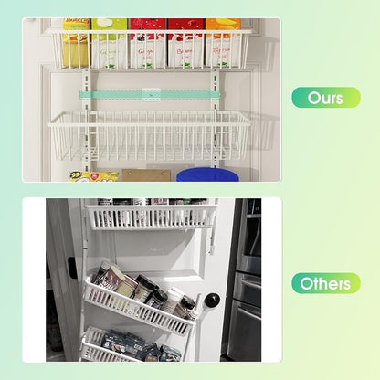 Mefirt White 9-Tier Over The Door Pantry Organizer, Pantry Organization and - Image 4