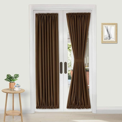 DWCN French Door Curtains – Rod Pocket Thermal Blackout Curtain by DWCN