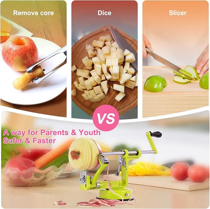 Apple Peeler, Slicer Corer Potato Peelers 3 In 1, Stainless Steel Heavy Duty - Image 4