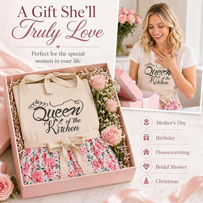 Cute Floral Aprons for Women - Image 3