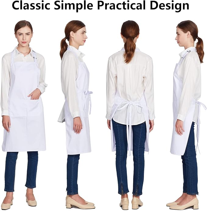 Jubatus 4 Pack 100% Cotton Aprons - Image 2