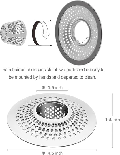LEKEYE Shower Drain Hair Catcher/Bathroom Drain Cover/Bathtub Drain - Image 3