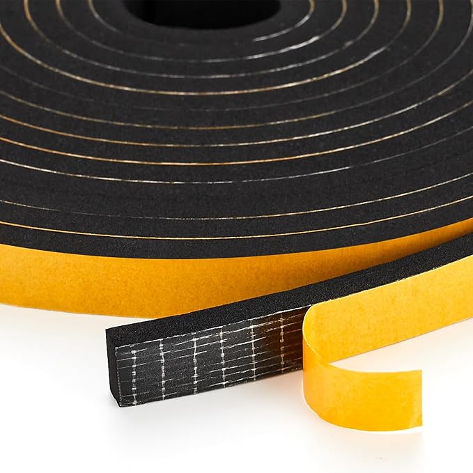 33 Feet Weather Stripping Door Seal, 1/2" Wide X 1/16" Thick Door Seal Strip by Ravinte