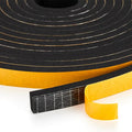 10 Feet Weather Stripping Door Seal, 1" Wide X 1/16" Thick Door Seal Strip High Density Foam Tape Adhesive Strip for Door Soundproofing,Window Insulation (1" x 1/16" x 10FT,Black)