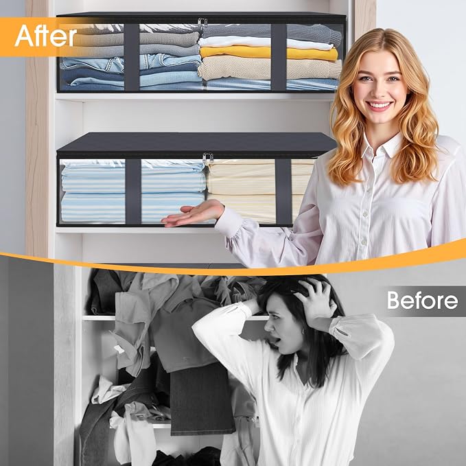 StorageRight Under Bed Storage Bins, Breathable Organizer - Image 4