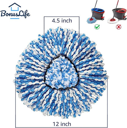 BonusLife 3-Pack Mop Head for O-Ceda RinseClean Spin Mop Refill 2-Tank System - Image 3