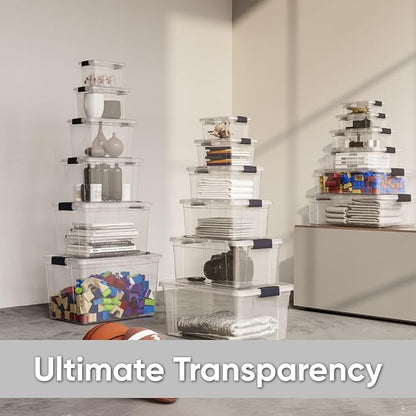 Superio Storage Bins with Lids- 2 Pack, 7.4 Qt Clear Boxes - Image 7