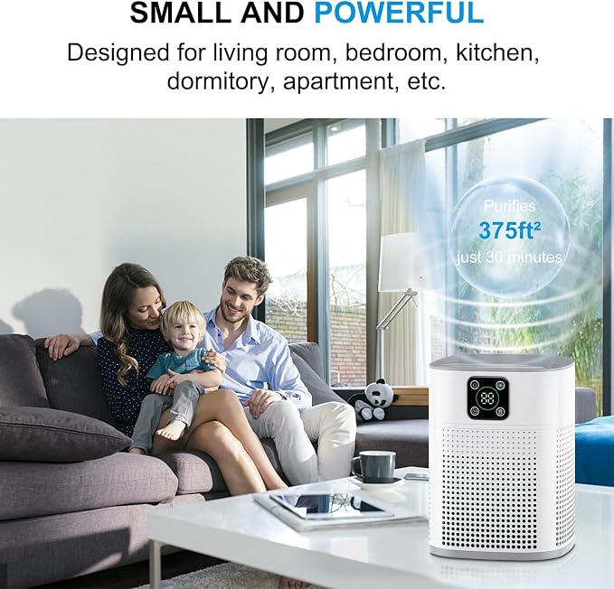 Air Purifiers for Bedroom, Honeyuan H13 HEPA Air Purifier for Home Large Room - Image 4