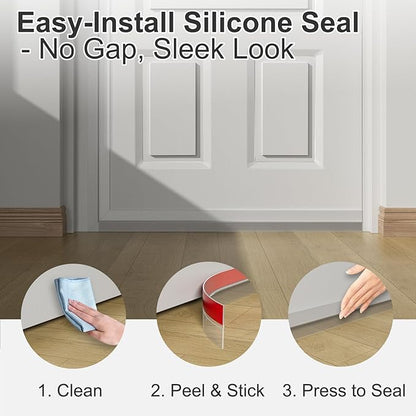 Heavy-Duty 20 ft x 2 in Weather Stripping, Door Draft Stopper Silicone Seal - Image 5