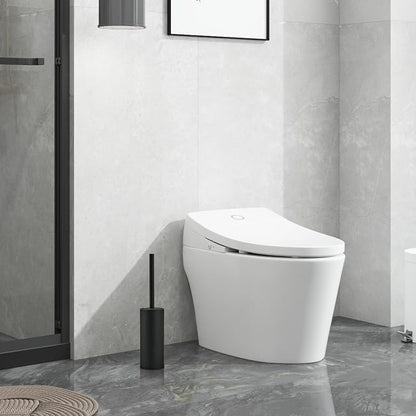 304 Stainless Steel Toilet Bowl Brush and Holder Set, Circular Floor Toilet - Image 7
