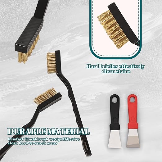 40 Pcs Mini Wire Brush Brass Brush Set, Curved Handle Masonry Brush Wire Brush - Image 7