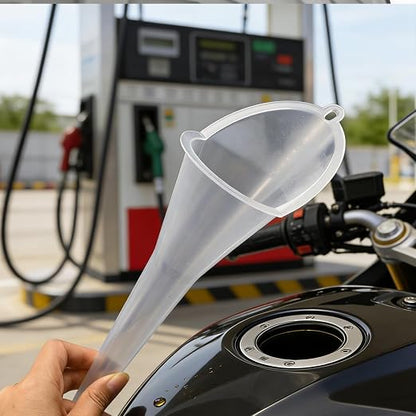 4 Pcs Long Neck Oil Funnel for Automotive, Wide Mouth Plastic Funnel, Long - Image 6