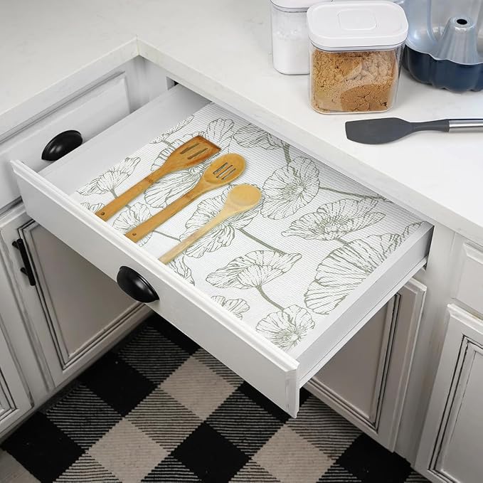 Shelf Liner for Kitchen Cabinets Non Adhesive Kitchen Drawer Liner, Non-Slip - Image 2