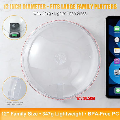 Microwave Splatter Cover for Food 12", Large Clear Microwave Splash Guard - Image 2