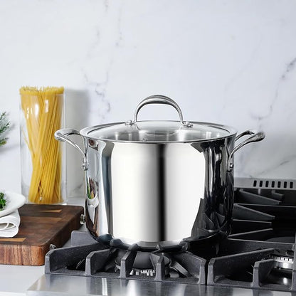 KEAWELL K3 Premium 8-Quart Tri-Ply Stainless Steel Stockpot - Image 2