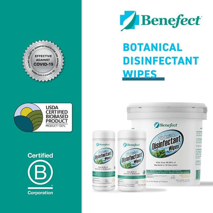 Benefect Botanical Disinfectant Wipes – 1, 500 Sanitizing Wipes. 6 Pack of 250 - Image 7